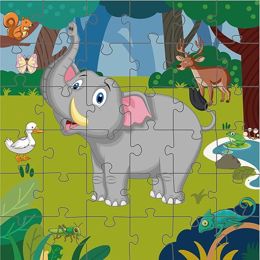 Elephant Floor Puzzle for Kids,Animal Jigsaw Large Puzzles 36Piece Puzzle for Toddler Ages 3+,Children Learning Preschool Educational Toys,Gift for 3+ Years Old (Elephant)