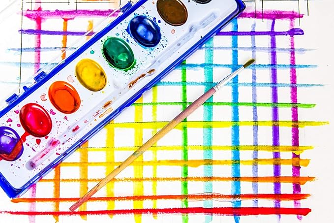 Color Swell Bulk Watercolors Paint Pack with Wood Brushes - 36 Sets with 8 Washable Colors Each - Perfect for Kids, Classrooms, Parties, Students, Donations, Party Favors, All Ages