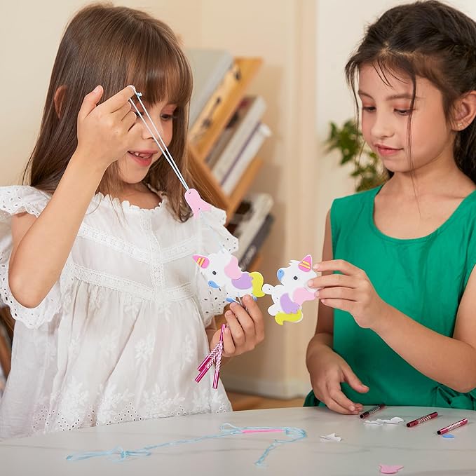Unicorn Craft Kit for Girls - 12 Projects - Gifts for 5 Year Old Girl - Arts and Crafts for Kids 4-8 - Toys for Ages 5-7 - 4 5 6 7 8 Year Old Girl Birthday Gift - Unicorn Toys for Girls Age 4-6