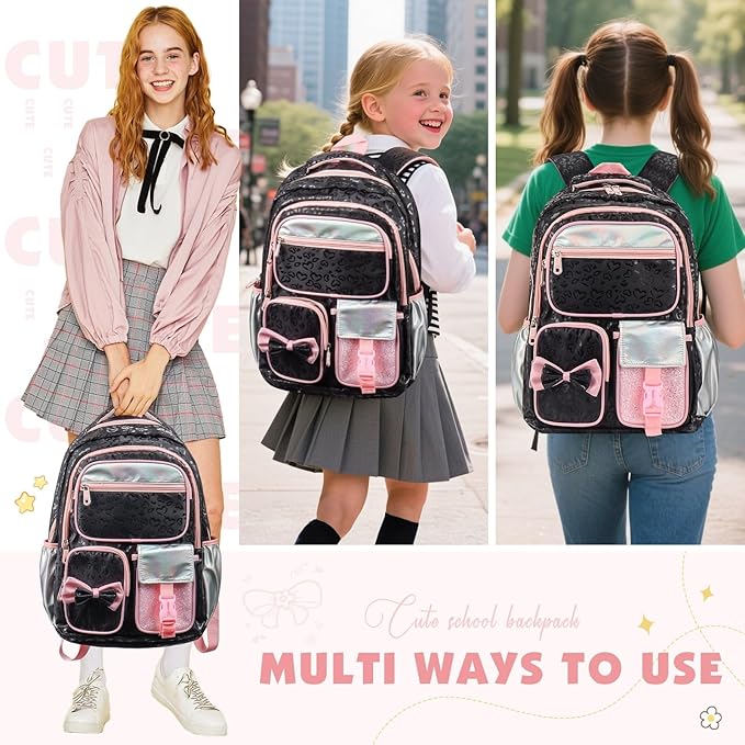 Backpack for Girls Lightweight Kids Backpacks for Middle School Students Book Bag for Elementary Student Teen Girls Toddler Backpack for School