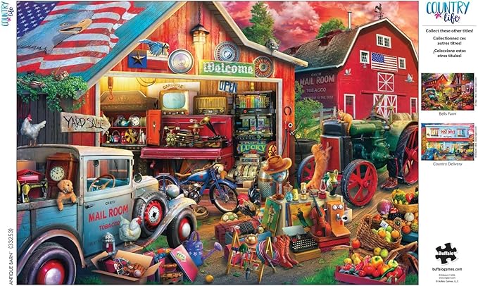 Buffalo Games - Eduard - Antique Barn - 500 Piece Jigsaw Puzzle for Adults -Challenging Puzzle Perfect for Game Nights - Finished Size is 21.25 x 15.00