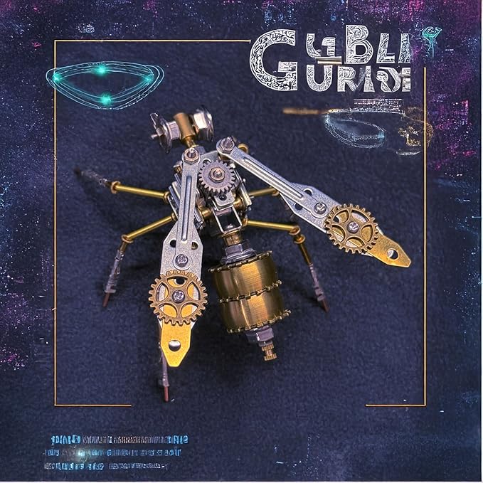 Steampunk Metal Insect Bug Mechanical Steampunk Sculpture Steampunk Mechanical Insect Clockwork 3D Steampunk Metal Puzzle Kits for Adults (Mechanical Wasp A)