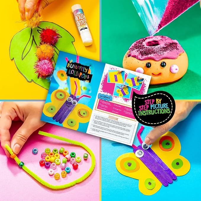 Original Stationery Kids Jumbo Slime & Craft Kits - Large Multicolor, 1000+ Pieces - Slime Kit w/Activator & Arts & Crafts Supplies