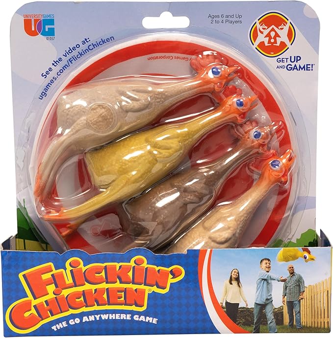 University Games, Flickin Chicken Indoor Outdoor Target Toss Game, The Go Anywhere Game for 2 or More Players Ages 6 and Up