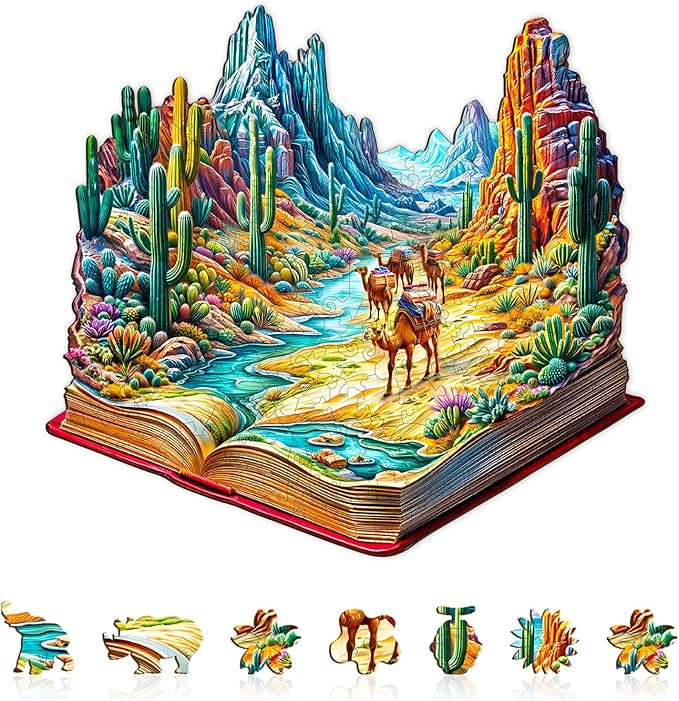 Wooden Puzzles for Adults, Wooden Jigsaw Puzzles for Adults Kids, Vibrant Wilderness Unique Shaped Wood Puzzles Adult, Creative Gifts for Friends Family Game, Home Decor(11.4 * 10.6in 170pcs)