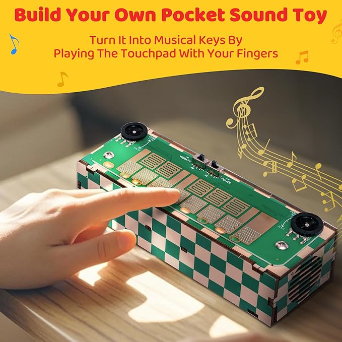 STEM Toys Build Your Own Musical Instrument Sound Effects - Science Kits & STEM Activities Project for Kids Ages 5-8-12 - Gifts for 6 9 10 11 12 13 14 Year Old Boys - Fun Fidgets Toy for Boys Teens