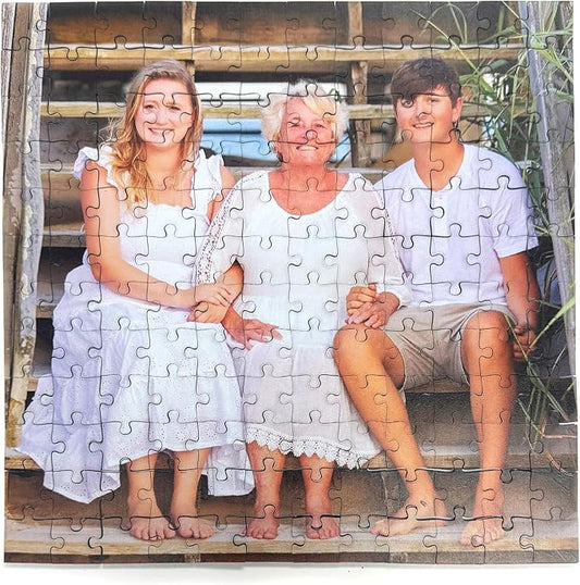 Custom Photo Puzzle from Picture | Upload Your Photo and Choose Color | 144 Piece Personalized Puzzle for Adults Teens Acrylic Puzzle Birthday Gifts for Men Women
