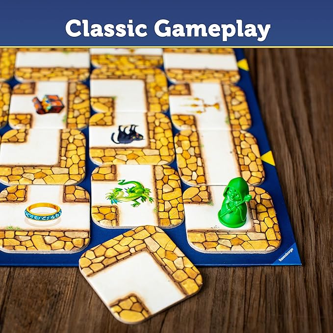Ravensburger Labyrinth Board Game - A Strategic Maze Challenge for Family Nights - Find Treasures & Block Opponents - MESH Accredited - Great Birthday Gift - 2-4 Players - Kids Ages 7-10 and Older