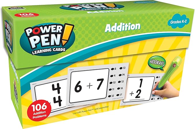 Teacher Created Resources Power Pen Learning Cards: Addition (TCR6456), Medium