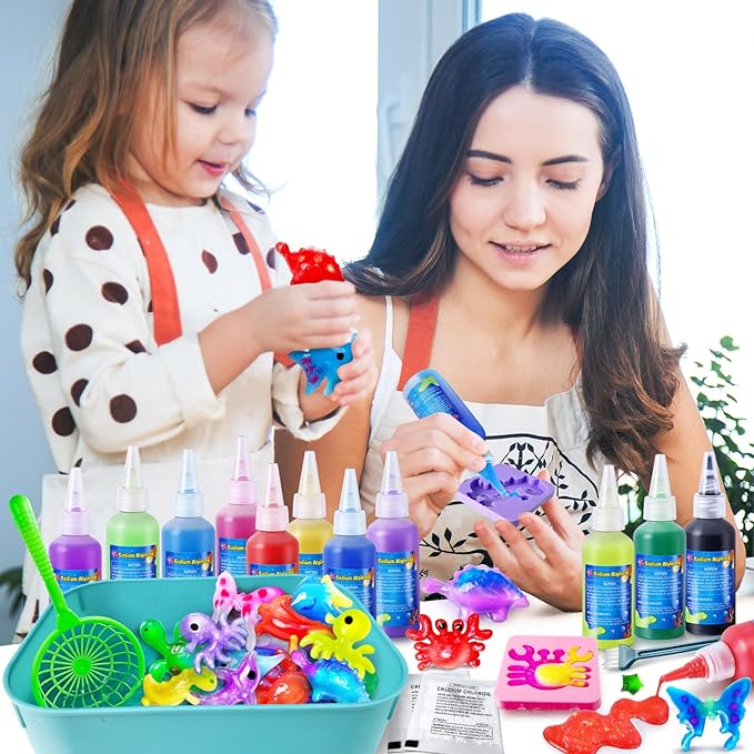 Kacwsoay Magic Water Elf Toy Kit for Kids - Water Pets with 12 Colors - DIY Squishies Maker Crafts Birthday Gifts for Boys and Girls