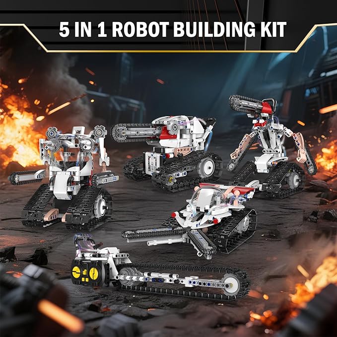 5 in 1 STEM Robot Building Kit, Coding Robotic Technic Toys with APP & Remote Control for Kids Age 8-12, 429 PCS Educational Birthday Gift for 10-16 Year Boys & Girls
