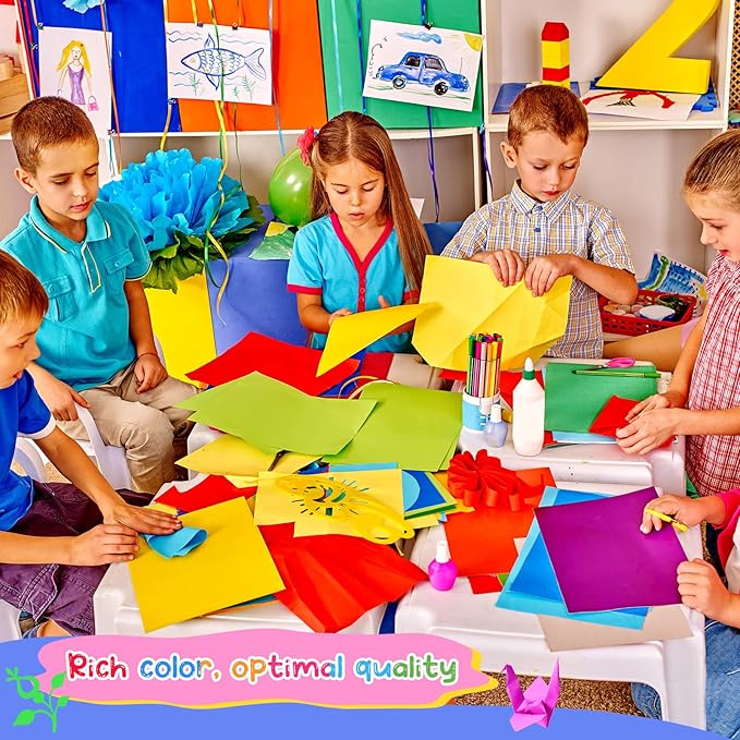 1000 Sheets Construction Paper Bulk School Supplies 9 x 12 Inches Art Classic Heavyweight Paper Craft for Kids Adults Holiday Drawing(Multicolored)