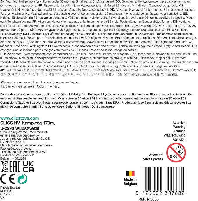 Nano Clics Fantasy Builders 125, Construction Toys for Children Ages 8 and up, Creative Educational Toys in a 125 Piece Set, Building Blocks for Girls and Boys, Durable Toys