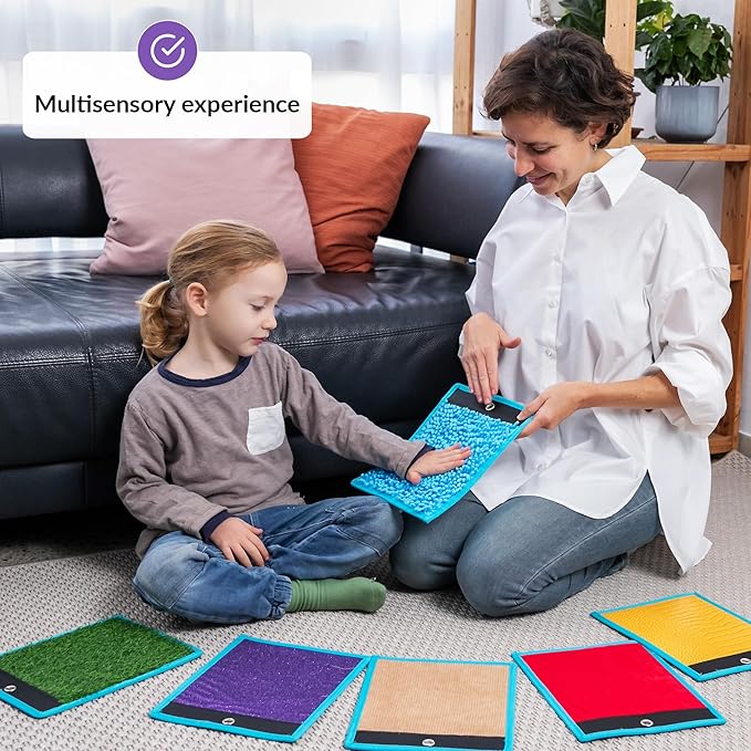 Sensory Mats for Autistic Children | Tiles for Kids | Wall Panel | Multi-Sensory Exploration | Different Textures & Colors | Room Equipment | Tactile Play