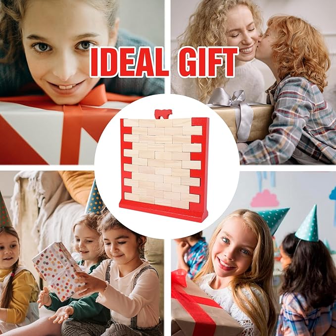 GOTHINK Brick Wall Game, Fun Family Game for Boys and Girls, Develop Skills and Strategy, Perfect for Indoor and Outdoor Parties, Family Game Nights, and More