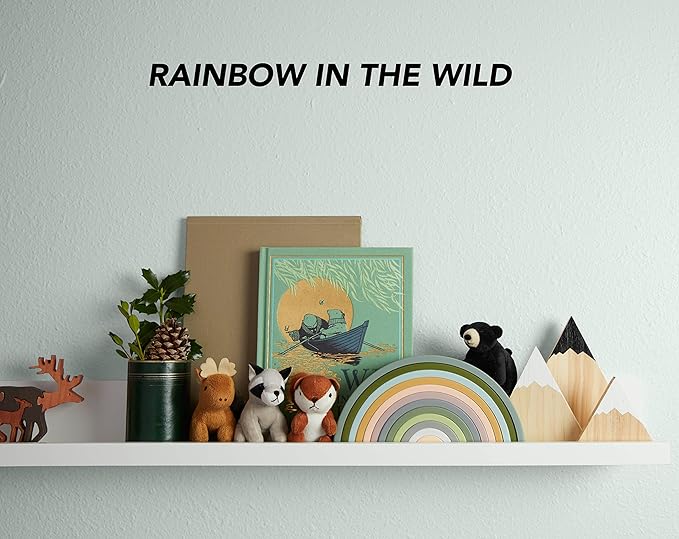 Montessori Style - Learning and Development Toy - Boho Rainbow Color Silicone Rainbow Stacker - Montessori Nesting Puzzle | Kids and Toddler | Stacking Sensory Toys - 12 Layers