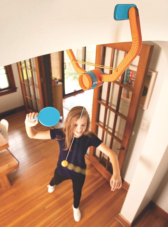 Fat Brain Toys Door Pong, Door Ping Pong Game, Active Play for Kids Ages 6+