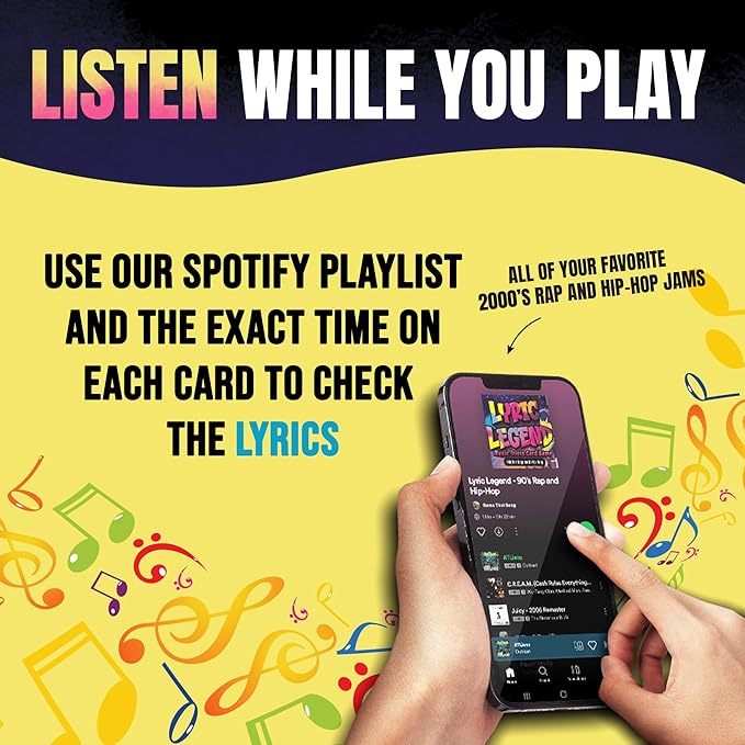 Lyric Legend 2000s Hip-Hop and Rap - Finish The Lyrics Game to Argue for The Correct Songs. Makes A Great Gift for Trivia Lovers - So Grab Your Mic, Sing Along, and Quiz Your Friends and Family!