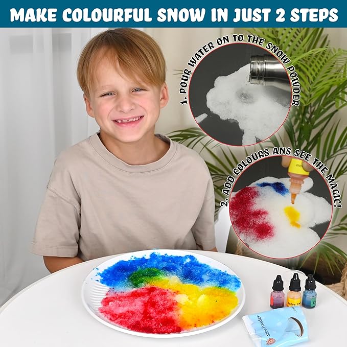 Butterfly Edufields Snow Magic Science Kit (Pack of 6) | Best Birthday Return Gifts for Kids Ages 4 5 6 7 8 | Instant Colorful Snow for Kids | Make Dry & Fluffy Snowman | Non-Toxic Reusable & Safe