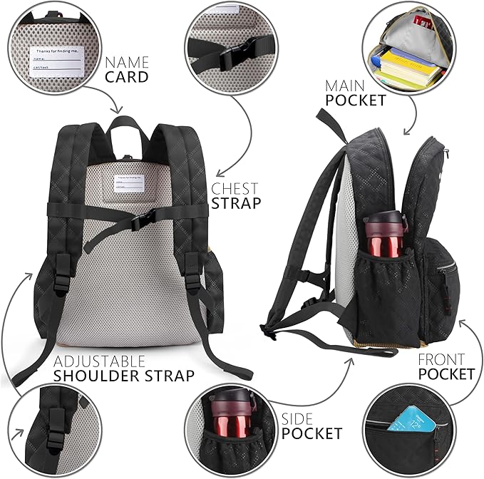 Kids Backpacks For Girls & Boys, Elementary School Bookbag, 17" H, For Kids 10+ XL
