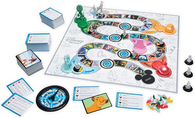 PlayMonster The Magical World of Disney Trivia Games – Board Games for Family Night, Family Games, Multi-Player Board Game, Family Board Game, Travel Games, Disney Game, Ages 6+