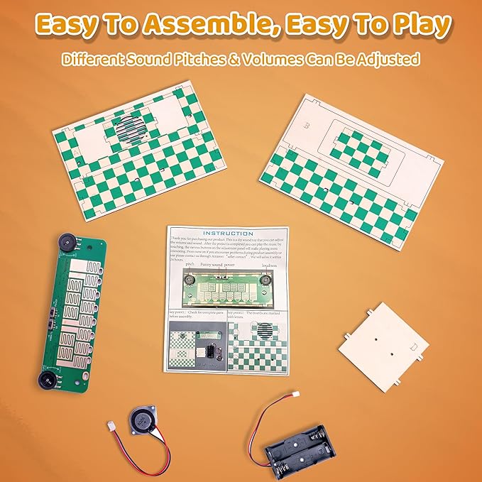 STEM Toys Build Your Own Musical Instrument Sound Effects - Science Kits & STEM Activities Project for Kids Ages 5-8-12 - Gifts for 6 9 10 11 12 13 14 Year Old Boys - Fun Fidgets Toy for Boys Teens