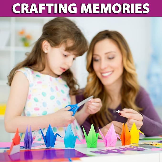 Pinwheel Crafts Origami Paper Kit 50 Projects with 450 Sheets of Colored and Patterned Paper - Easy Origami Kit for Kids Ages 5-8+, Fun Art and Crafts Gift Set for Boys and Girls