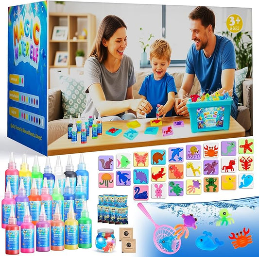 Crafts Kits Toys - Birthday Gifts for Girls & Boys 6-12, 25 Molds 20 Colors Magic Water Elf Toy Kit, Aqua Fairy Water Gel Kit for Kids, DIY Squishy Maker, Make Your Own Water Pets