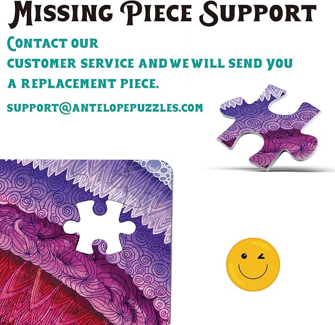 Antelope 2 in 1 1000 Piece Puzzle Bundle - Hue Wormhole & Mandala Morphe Jigsaw Puzzles