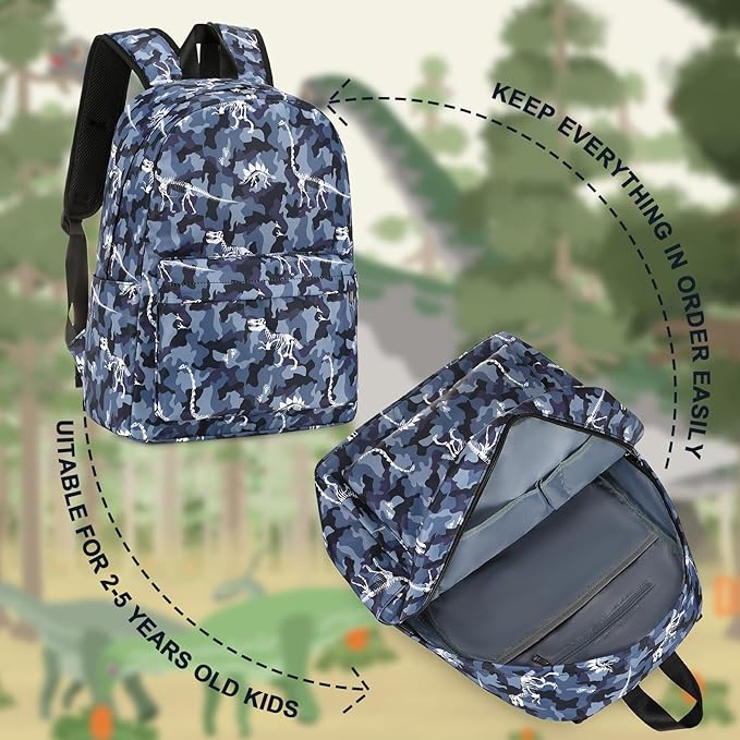 LEDAOU Kids School Backpack with Lunch Box for Boys Girls Kindergarten BookBag School Bag Preschool Toddler Backpack