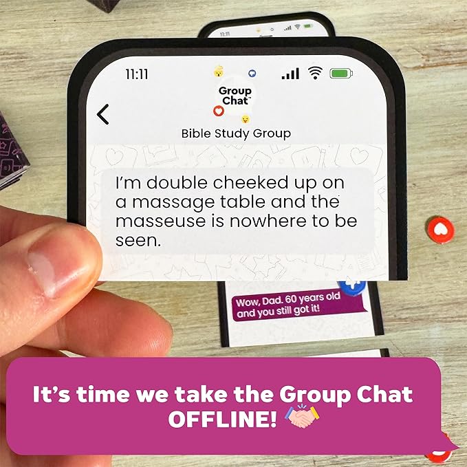 Group Chat Hilarious Text Message Party Game for Adults, Build Wild Group Threads with 400 Cards, Voting Tokens & Do Not Disturb Sign | Fun for Parties