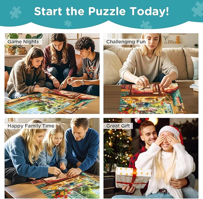 500 Piece Puzzle for Adults, Cozy Kitchen and Garden View Jigsaw Puzzle, Colorful Puzzles with Flowers, Sunshine and Dog, Relaxing Gifts for Adults, Seniors and Kids, Finished Size 20.5”x 15”