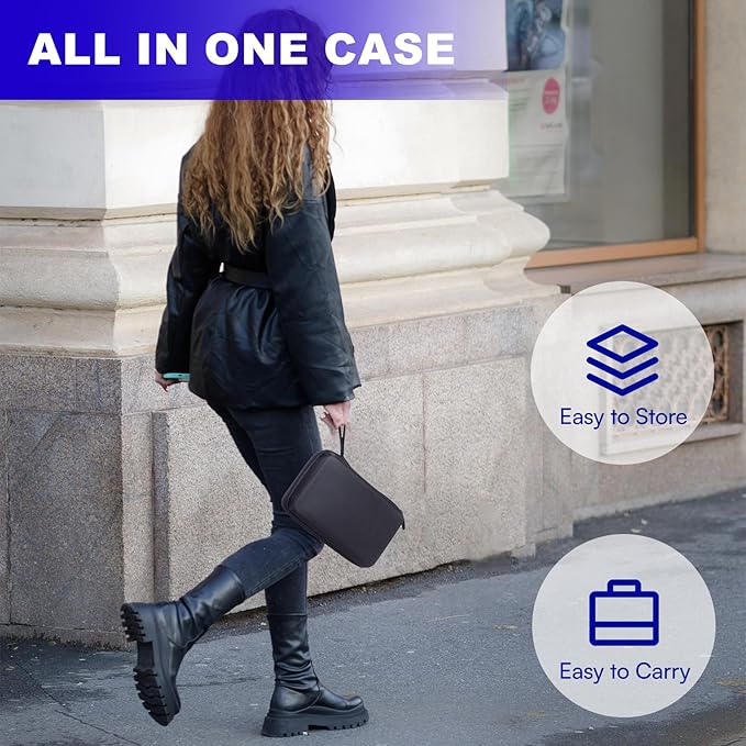 Mini Travel Rummy Cube Game 4 Players with Portable Case, 106 Melamine Rummy Tiles & 4 Holders, Small Classic Family Strategy Board Game for Adults Kids