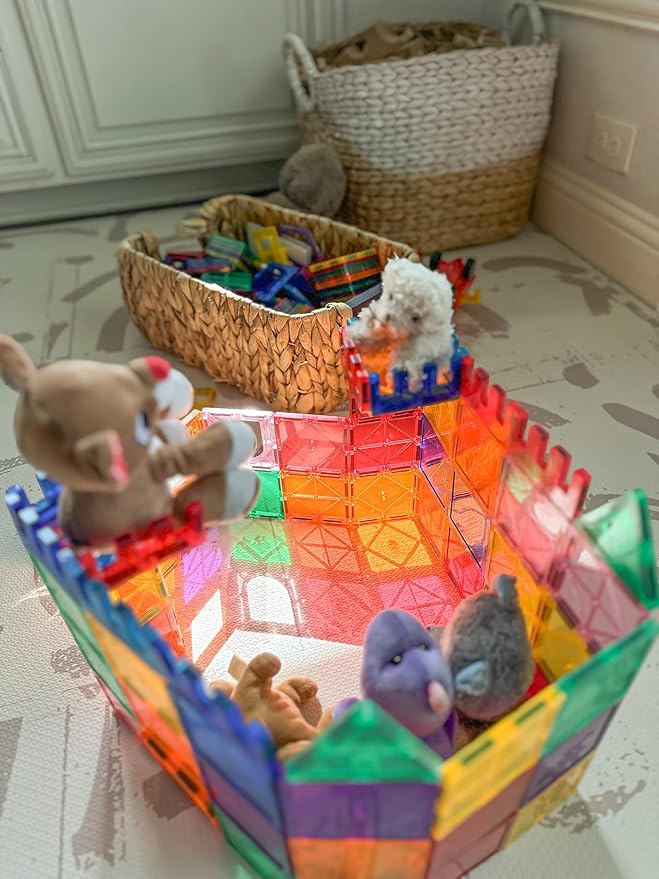 Kids Toys Magnetic Tiles Starter Set Classroom Must Haves, Magnetic Blocks for Toddlers Magnet Building Toys Preschool Montessori Learning Games for 3+ Year Old Boys & Girls