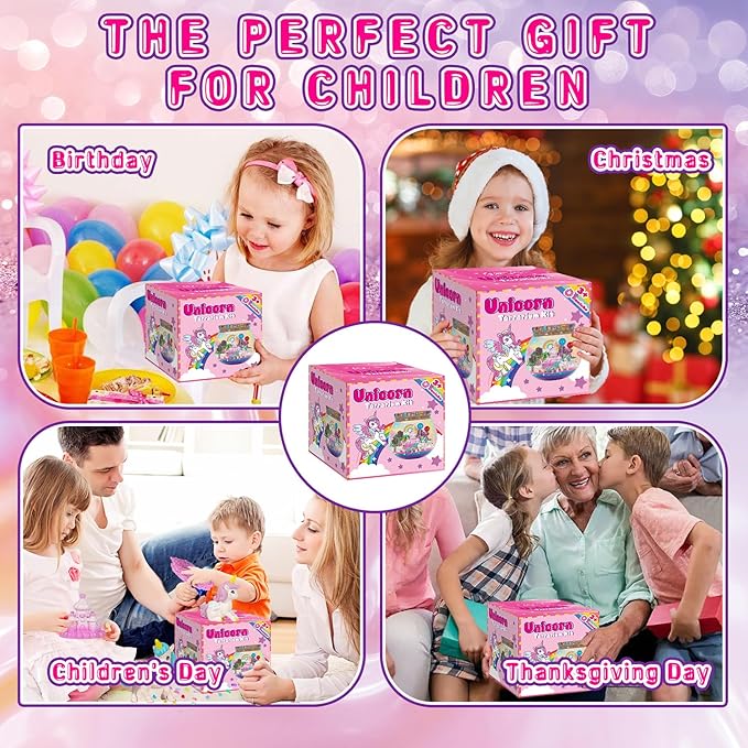 DANIUBE Unicorn Light Up Terrarium Craft Kit for Kids, DIY Unicorn Terrarium Crafts Kits with Remote LED Colorful Night Light for Kids Girls Ages 3 4 5 6 7 8-12 Years Old Birthday Gifts