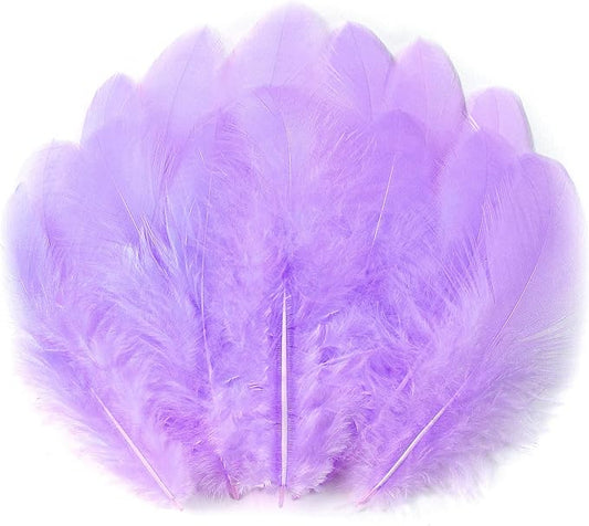 Soarer Light Purple Feathers for Crafts - 300pcs 3-5inch Craft Feathers Bulk for Wedding Home Party, Dream Catcher Supplies and DIY Crafts(Lightpurple)