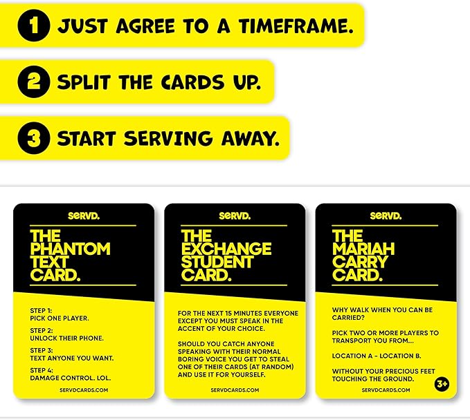 SERVD - Friends Edition - The Hilarious Real-Life Party Card Game for Adults | Injects Fun & Strategy into Time Spent with Friends & Family for Games Night, Parties & Vacations