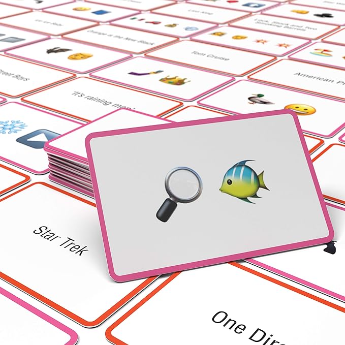 Bubblegum Stuff - Name The Emoticon Game - Pop Culture Edition - Emoji Flash Card Board Game - Suitable for Family, Kids, Teenagers & Adults. - Games Night Essential - Great Gift!