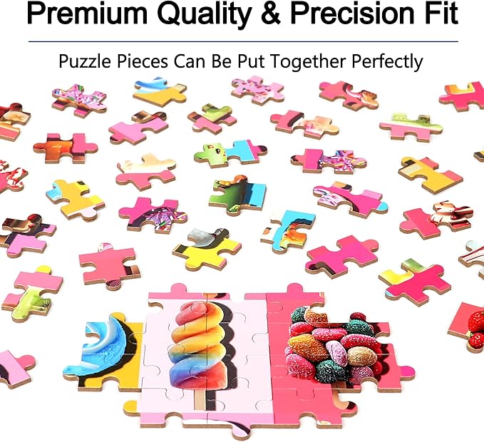 LELEMON Puzzles for Kids Ages 4-6,Popsicle 100 Piece Puzzles for Kids in a Metal Box, Educational Jigsaw Puzzles 100 Piece Puzzle Games for Girls and Boys