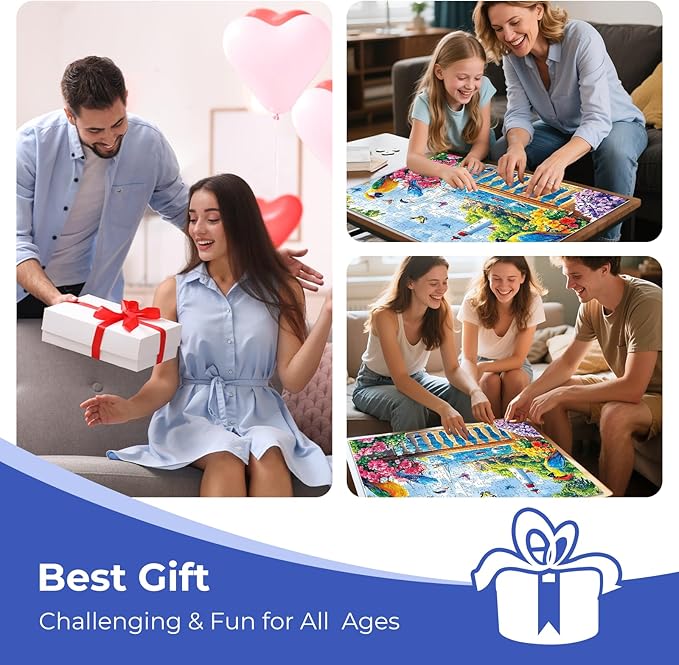 300 Pieces Puzzles for Adults,Birds & Flowers Puzzle,300 Pieces Puzzle for Adult Large Piece,Coastal Lighthouse Jigsaw Puzzle for Kids Ages 8-10,Challenging Family Game,Holiday Party Gift,20.5 x 15 In