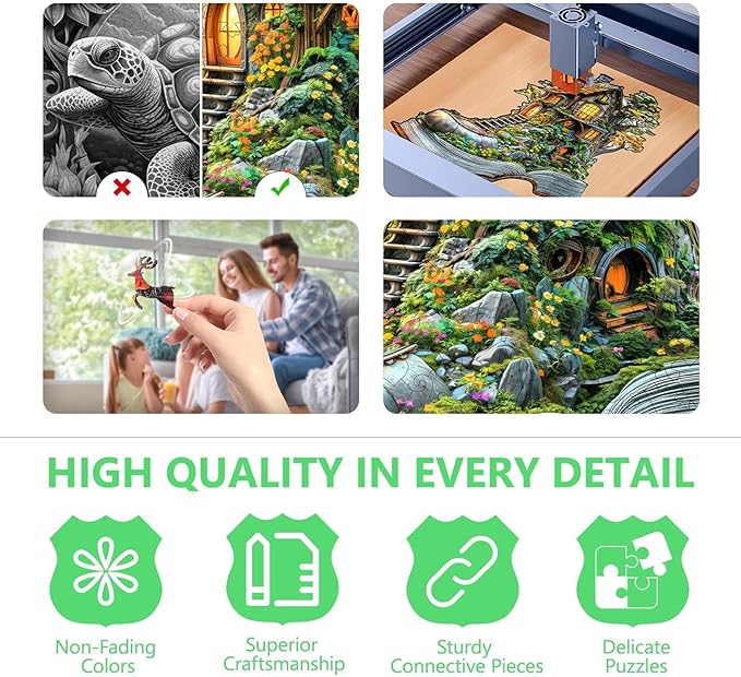 Wooden Puzzles for Adults, Treehouse Dream Wooden Jigsaw Puzzle for Adults, Wood Puzzles Adult, Unique Shape Puzzle, Fun Gifts for Friends & Family, Home Decor(M -11.4 * 11.1in-140 pcs)