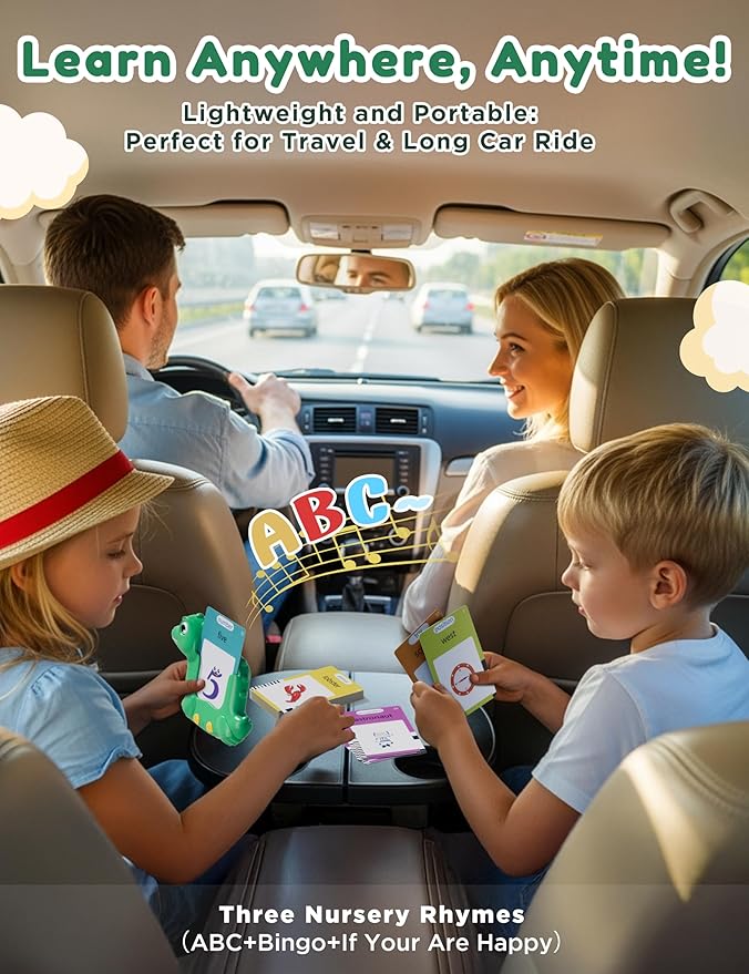 Talking Flash Cards for Toddlers with 510 Sight Words, Dinosaur Shaped Pocket Speech English Learning Toys Gifts for Boy Girl, Educational & Autism Toys for Speech Therapy