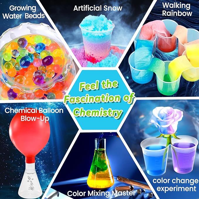 250+ Experiments Science Kits for Kids, STEM Activities Educational Science Kits Gifts with Chemistry Set, Erupting Volcano and Growing Crystal Tree