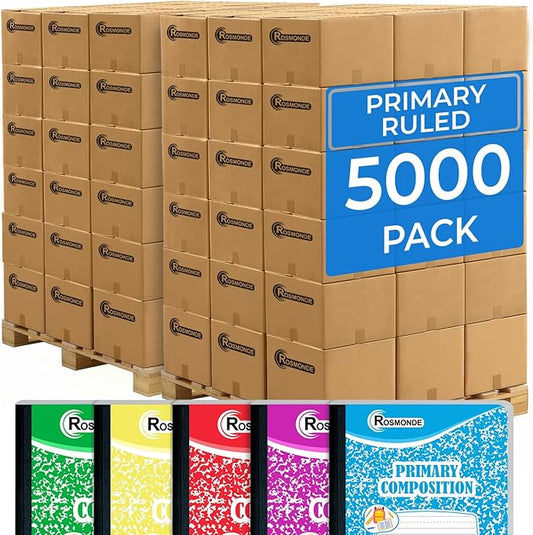 5000 Pack (Pallet) Writing & Drawing Space Primary Journal, 9-3/4 x 7-1/2, 200 Pages (100 Sheets), Grades K-2, Bulk Buying for School Districts, Bulk Orders Supply, 4-7 Days Transit