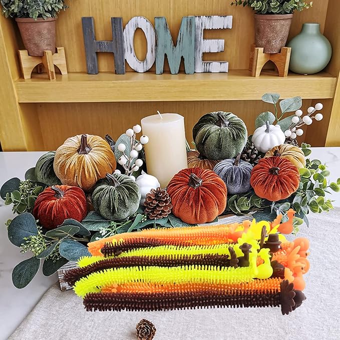 36 Pack Fall Decor Stretchy Strings Sensory Fidget Toys Pack,Autism Toys Great for Kids Treat Bags Gifts Stress Relief Party Favors,Thanksgiving Party Decorations (Thanks Giving)