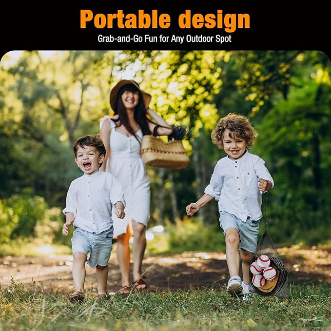 Toss and Catch Outdoor Game for Summer Pool Beach Yard Lawn Camping Outside Toys for Kids Ages 4 5 6 7 8 9 10 11 12 Gifts for Boys Girls 4 Paddles 4 Balls