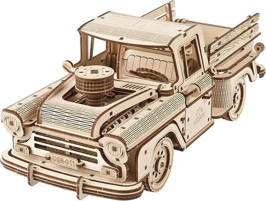 UGEARS Wooden 3D Puzzles for Adults - Pickup Lumberjack Model Car Kits 3D Puzzle Adult Crafts - Wooden Puzzles for Adults Mechanical Truck Puzzle Model Kit - Retro Chevrolet 3100 Inspired - 460 Pcs