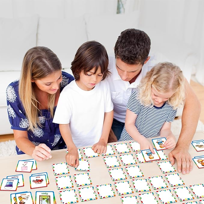Memory Matching Game, 72 PCS Sight Words Matching Cards for Kids, 36 Pairs Memory Cards, Educational Toy for Children to Learn Sight Words 5+ Years Old