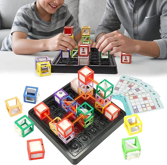 New Laser Maze Reasoning Game, Ultimate STEM Logic Toys for Ages 8+ Kid, 60+ Challenges Puzzle Games, Ideal Educational Children Gift for Christmas/Birthday/Children's Day, 37 Pcs Cubes