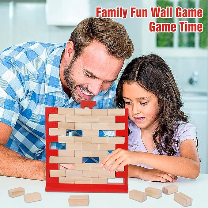 GOTHINK Brick Wall Game, Fun Family Game for Boys and Girls, Develop Skills and Strategy, Perfect for Indoor and Outdoor Parties, Family Game Nights, and More